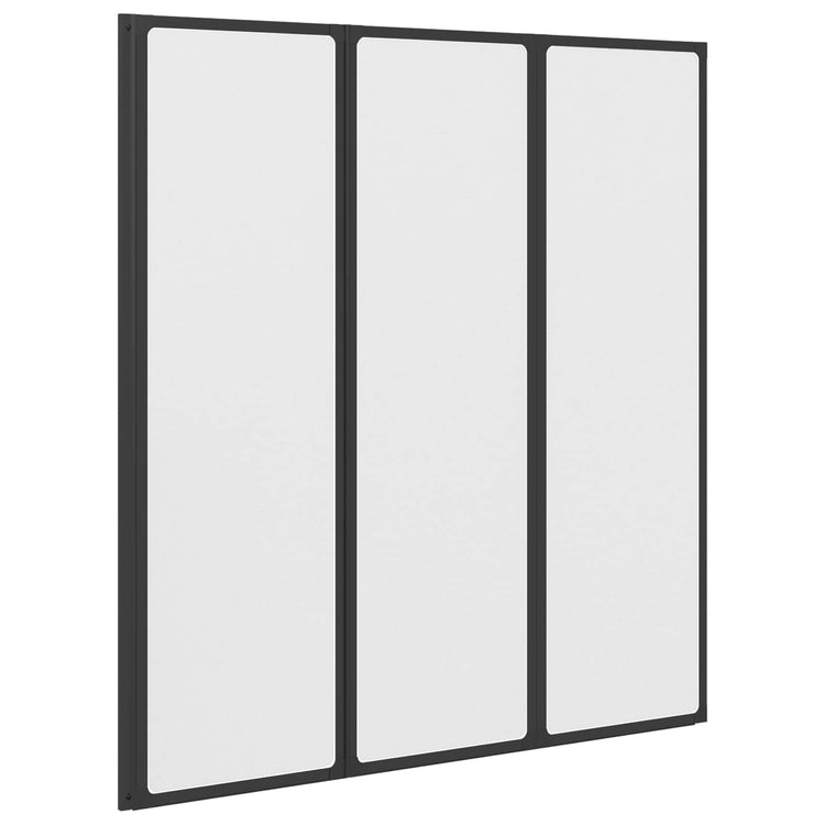 Vidaxx paroi de douche noir 132 x 2 x 140 cm aluminium