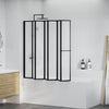 Vidaxx paroi de douche autrement noir 168 x 140 cm aluminium