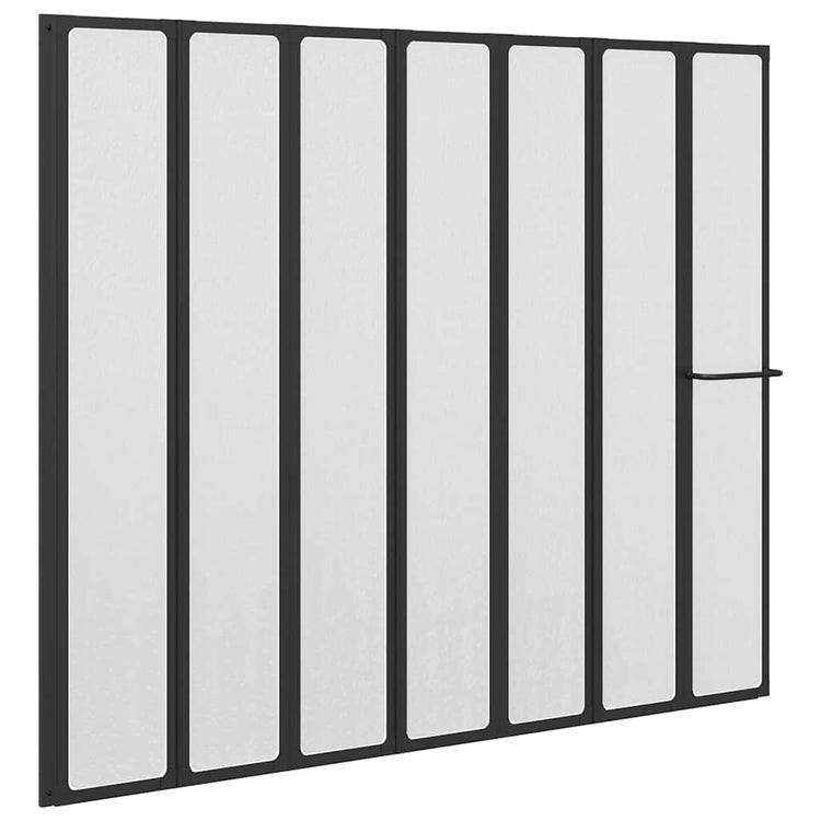 Vidaxx paroi de douche autrement noir 168 x 140 cm aluminium