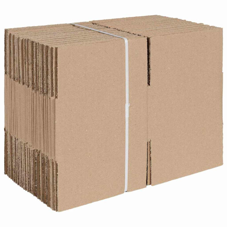 Vidaxx boîte pliante avec rangement 50 pcs naturel 15 x 15 x 8 cm carton