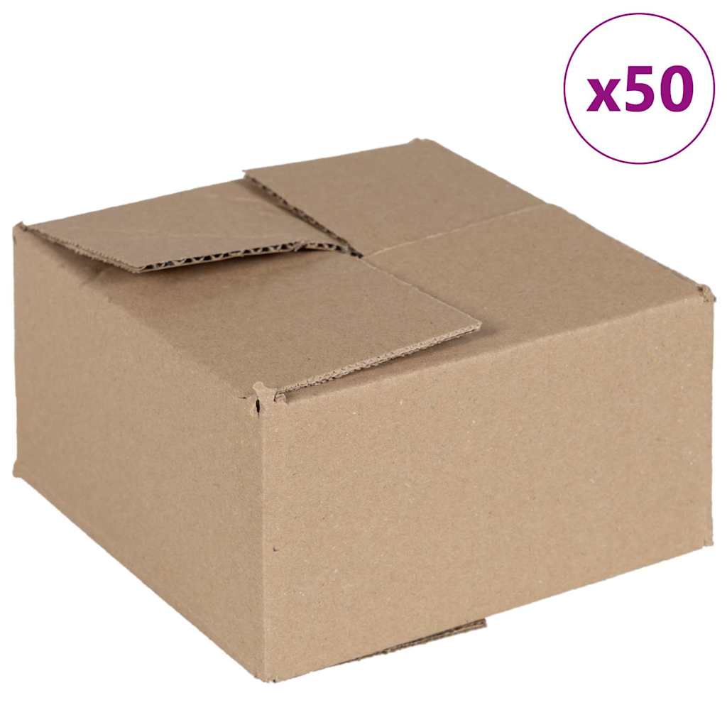 Vidaxx boîte pliante avec rangement 50 pcs naturel 15 x 15 x 8 cm carton