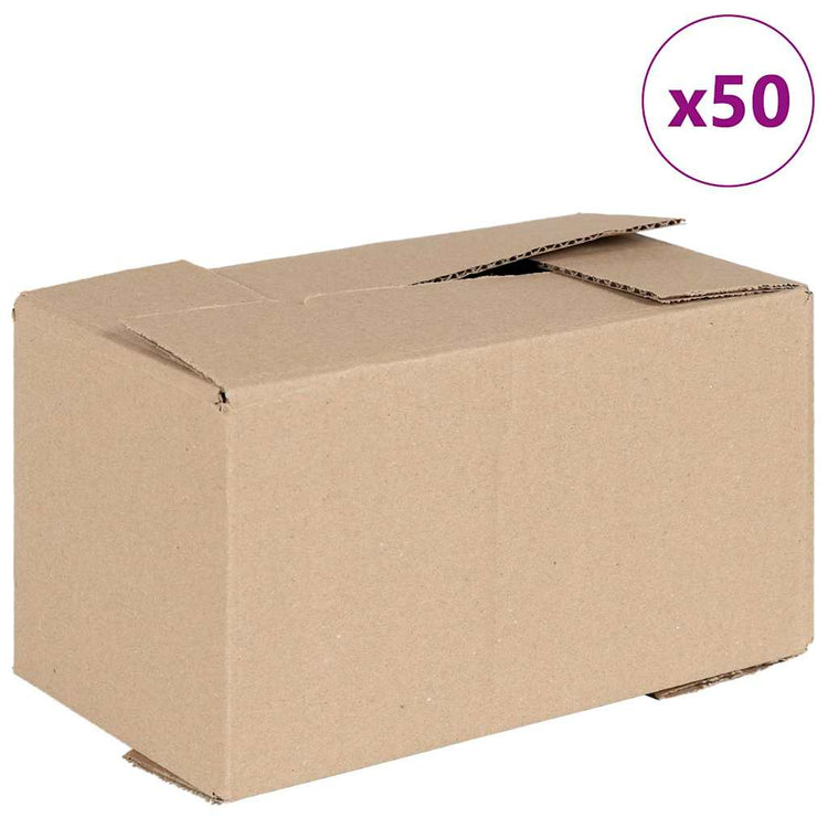Vidaxx boîte pliante avec rangement 50 pcs naturel 24 x 13 x 13 cm carton