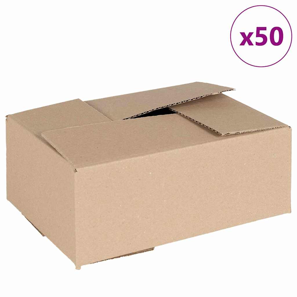 Vidaxx boîte pliante avec rangement 50 pcs naturel 25 x 17,5 x 10 cm carton