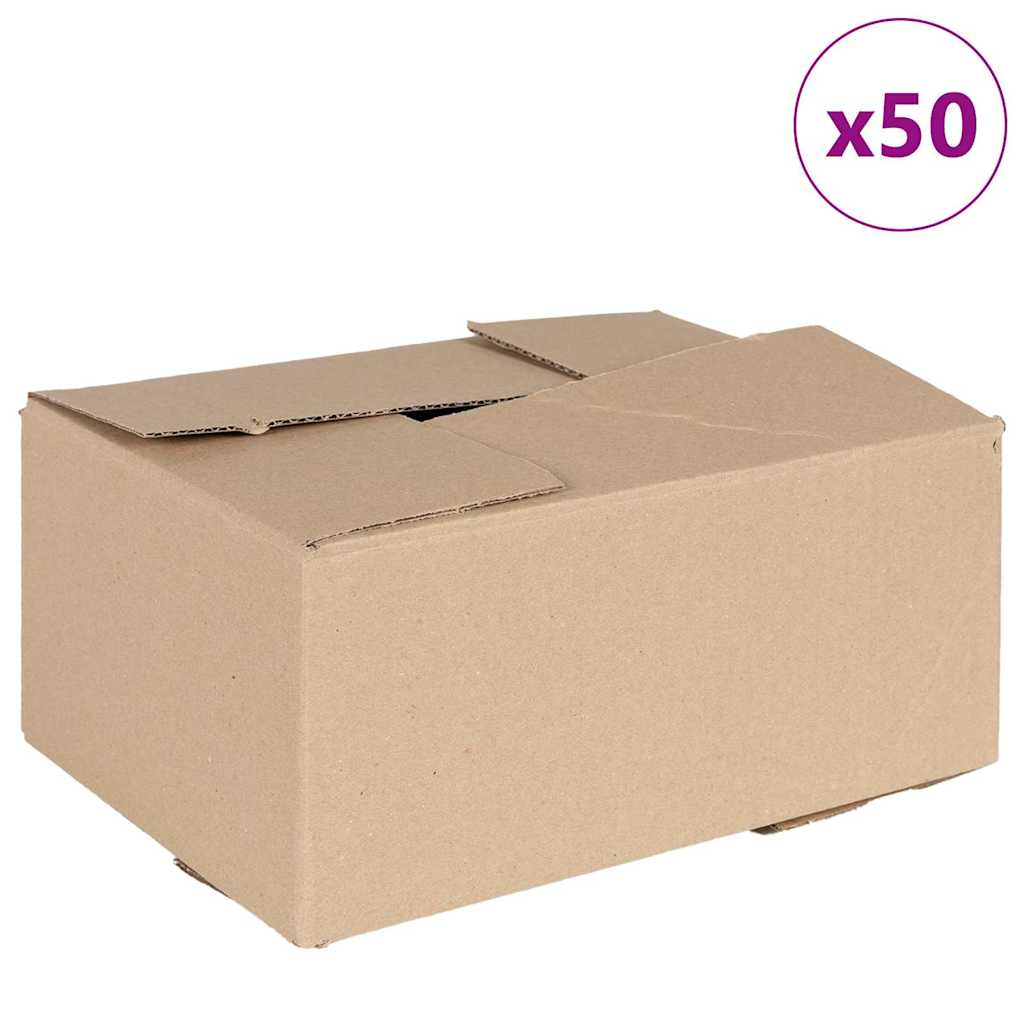 Vidaxx boîte pliante avec rangement 50 pcs naturel 30 x 21,5 x 14 cm carton