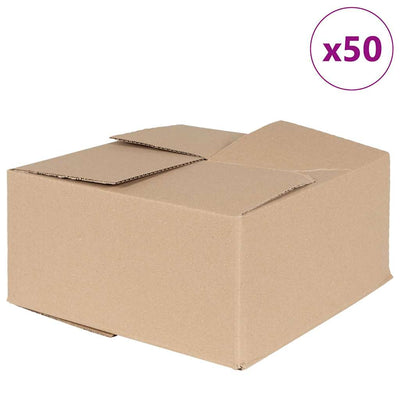 Vidaxx boîte pliante avec rangement 50 pcs naturel 30 x 30 x 15 cm carton