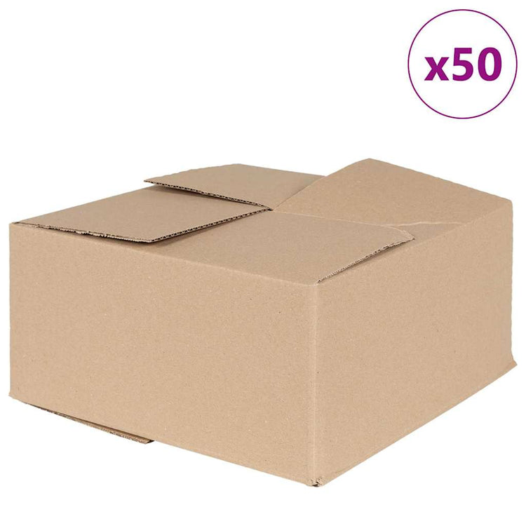 Vidaxx boîte pliante avec rangement 50 pcs naturel 30 x 30 x 15 cm carton