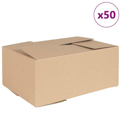 Vidaxx boîte pliante avec rangement 50 pcs naturel 35 x 24 x 15 cm carton