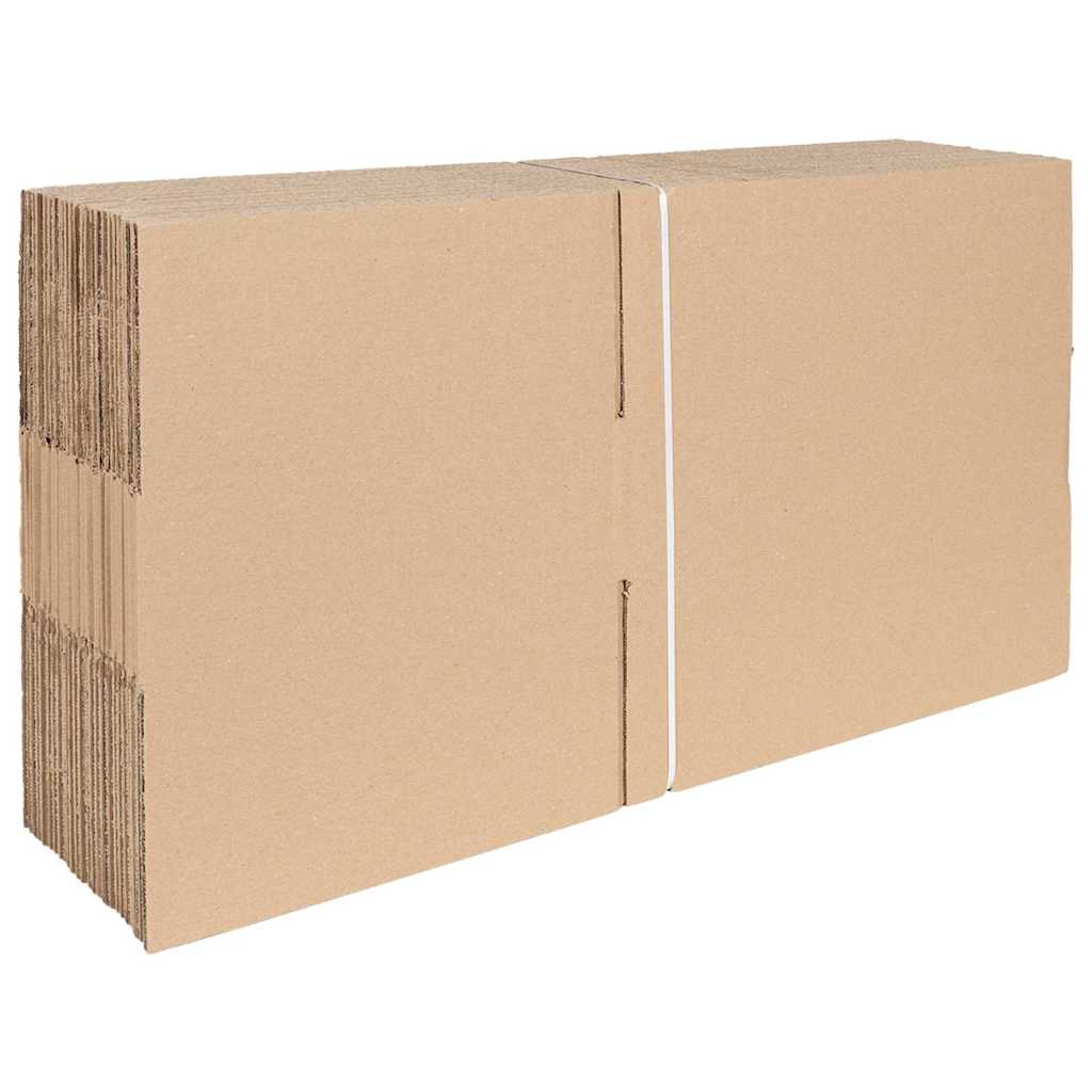Vidaxx boîte pliante avec rangement 50 pcs naturel 40 x 30 x 10 cm carton