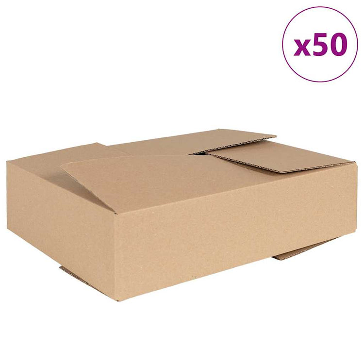 Vidaxx boîte pliante avec rangement 50 pcs naturel 40 x 30 x 10 cm carton