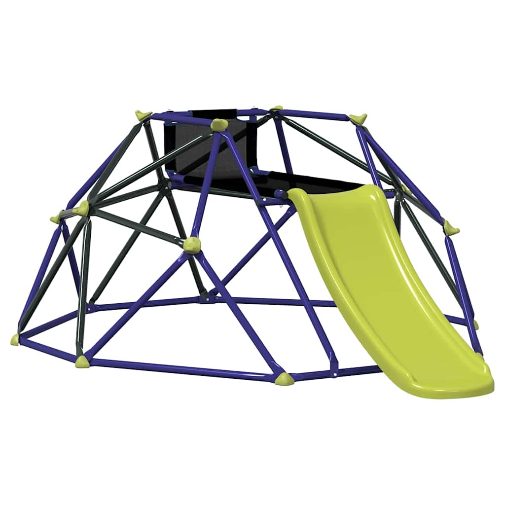 VidaXL dôme d'escalade acier bleu