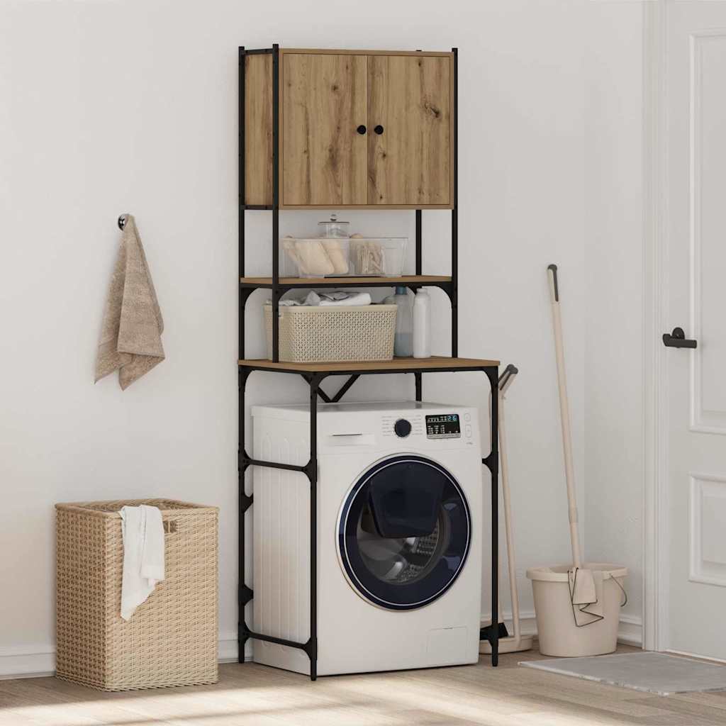 Vidaxx meuble pour machine à laver chêne artisanal 68 x 48,5 x 194 cm bois fini