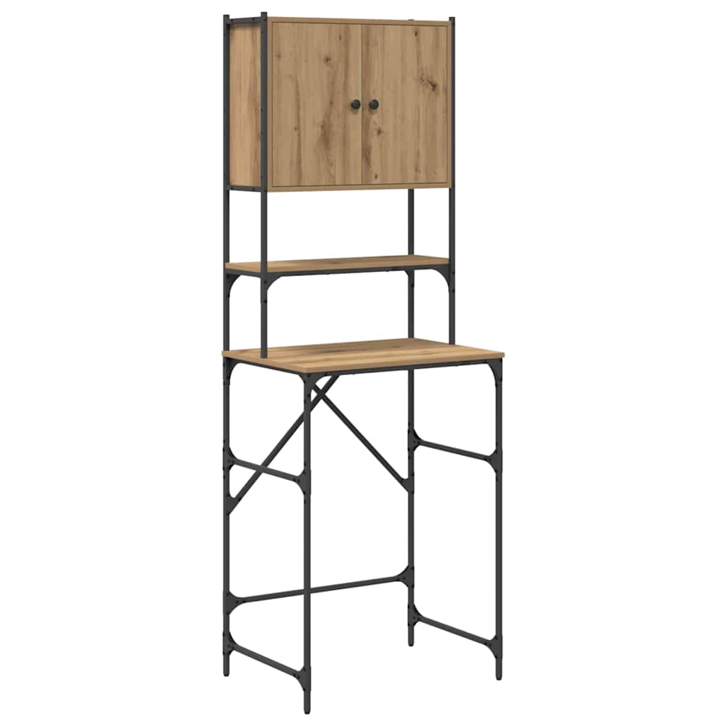 Vidaxx meuble pour machine à laver chêne artisanal 68 x 48,5 x 194 cm bois fini