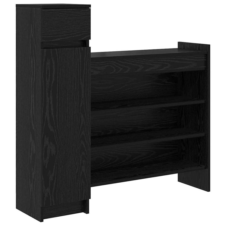 Vidaxx meuble à chaussures chêne noir 100,5 x 28 x 100 cm bois d'ingénierie