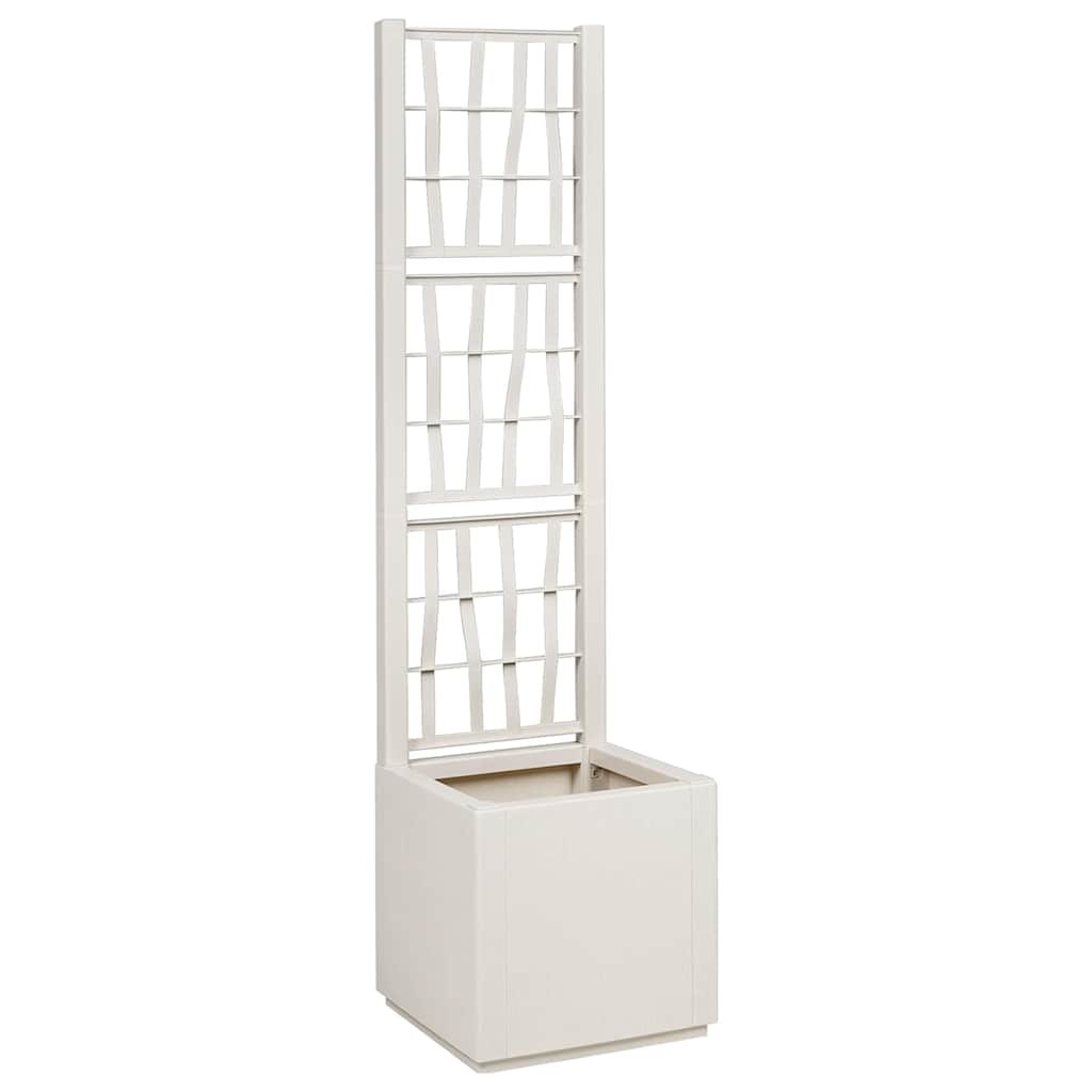 Vidaxx bac à fleurs blanc 36 x 36 x 140 cm plastique