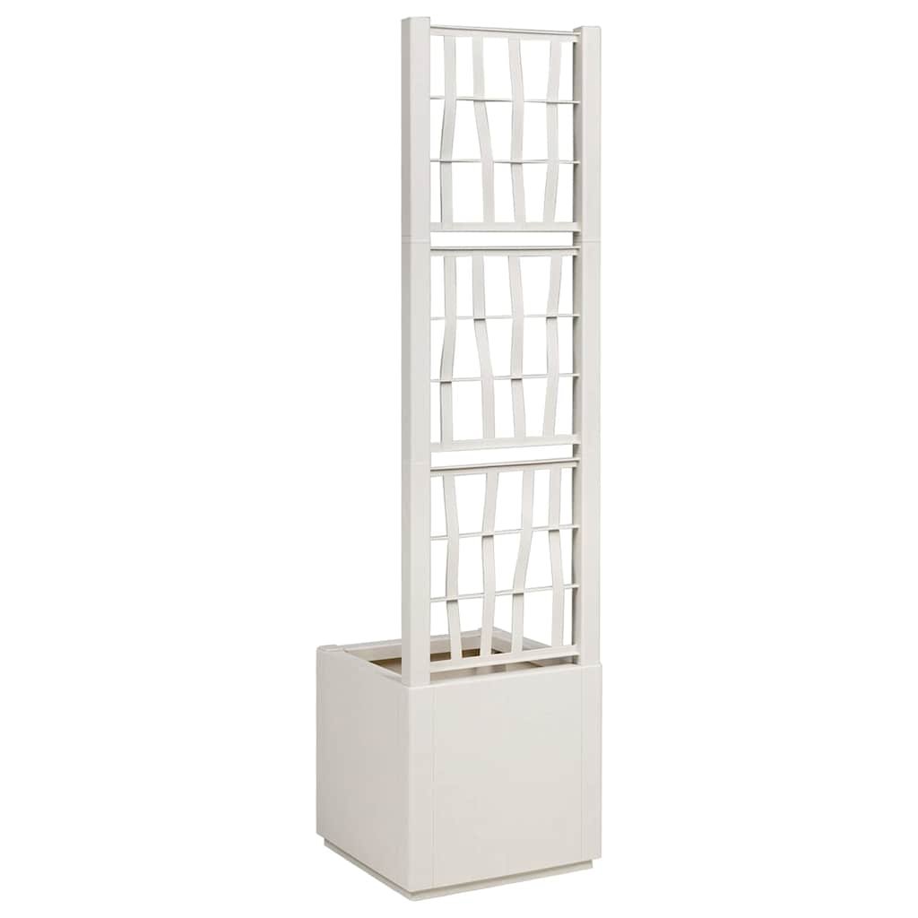 Vidaxx bac à fleurs blanc 36 x 36 x 140 cm plastique