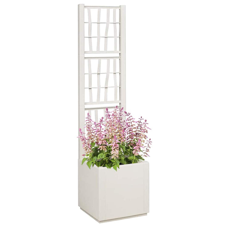 Vidaxx bac à fleurs blanc 36 x 36 x 140 cm plastique