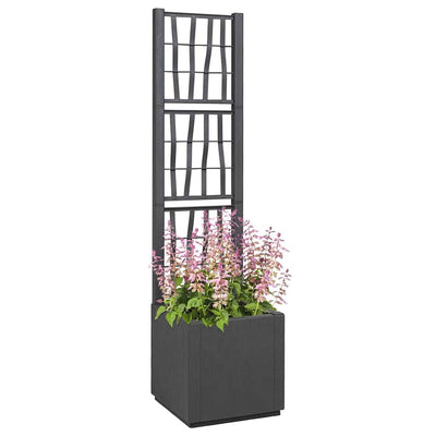 Vidaxx bac à fleurs gris foncé 36 x 36 x 140 cm plastique