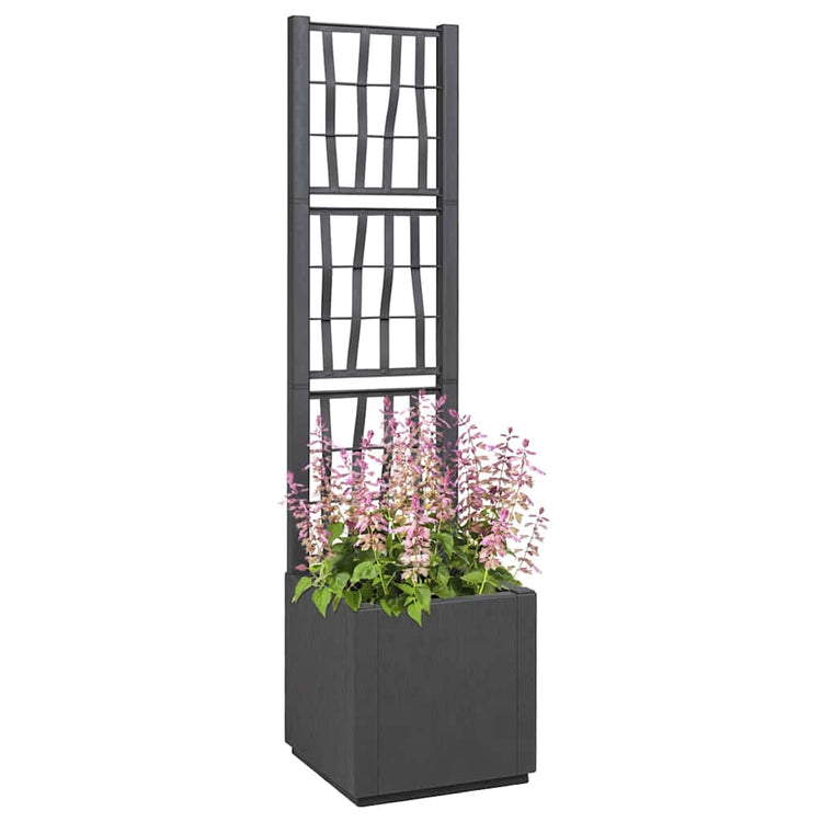 Vidaxx bac à fleurs gris foncé 36 x 36 x 140 cm plastique