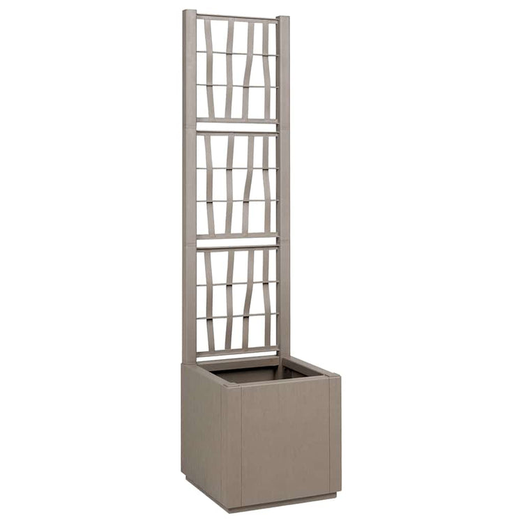 Vidaxx bac à fleurs marron clair 36 x 36 x 140 cm en plastique