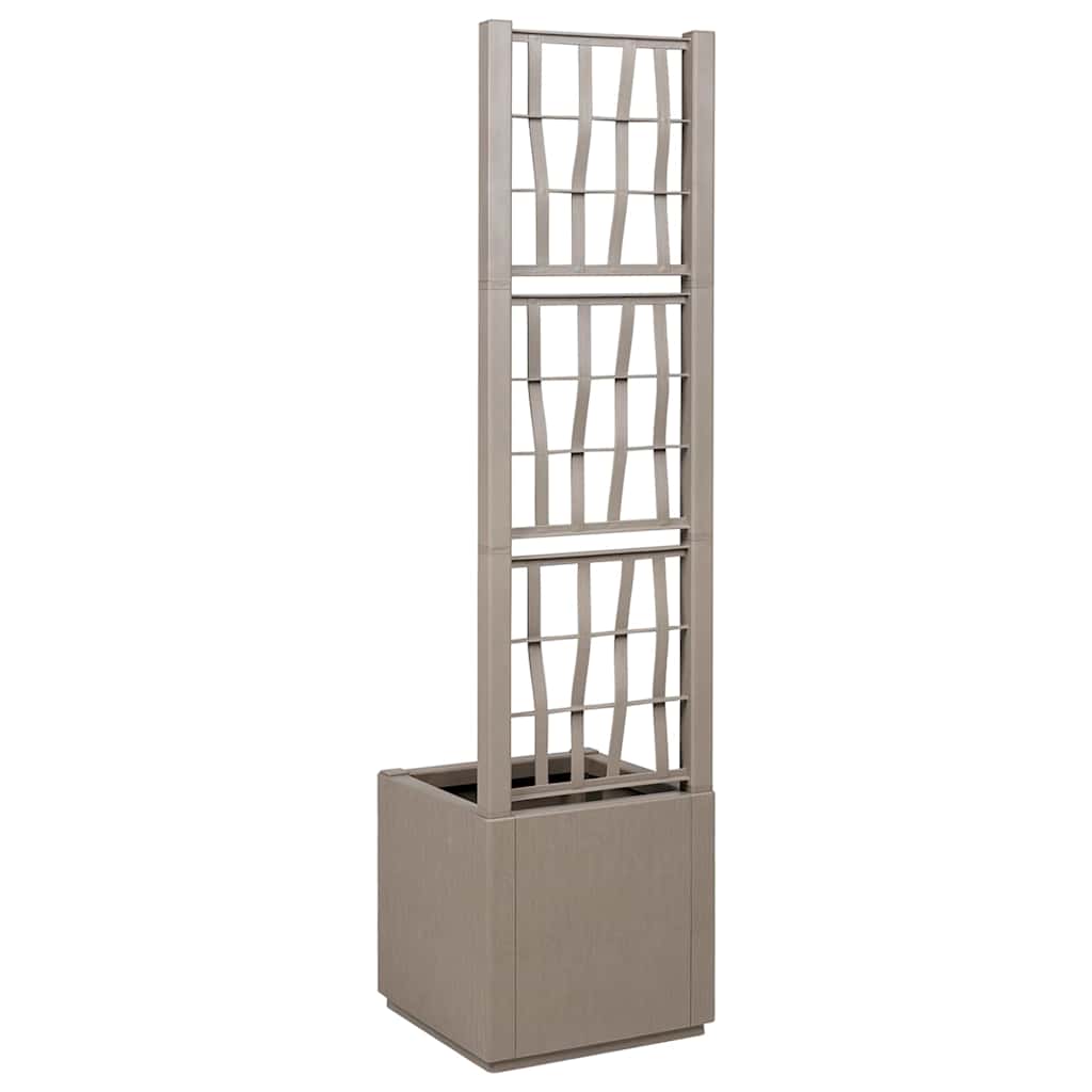 Vidaxx bac à fleurs marron clair 36 x 36 x 140 cm en plastique