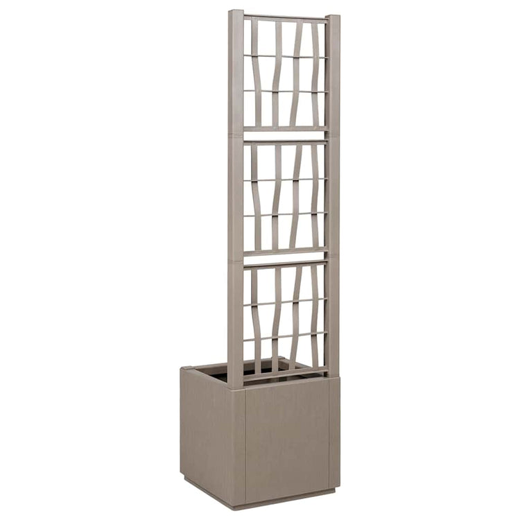 Vidaxx bac à fleurs marron clair 36 x 36 x 140 cm en plastique