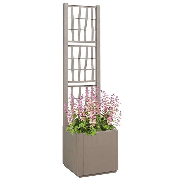 Vidaxx bac à fleurs marron clair 36 x 36 x 140 cm en plastique