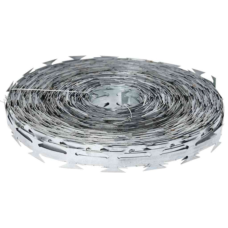 Vidaxl fil de rasoir argent 5000 x 1,9 cm acier galvanisé