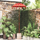 Vidaxl parasol balinais avec pied rouge 95 x 95 x 260 cm