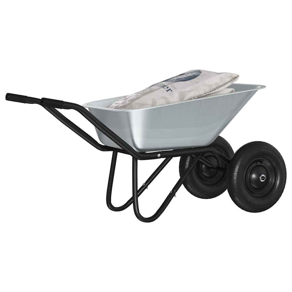 Vidaxx brouette argent et noir 137 x 60 x 65,5 cm acier