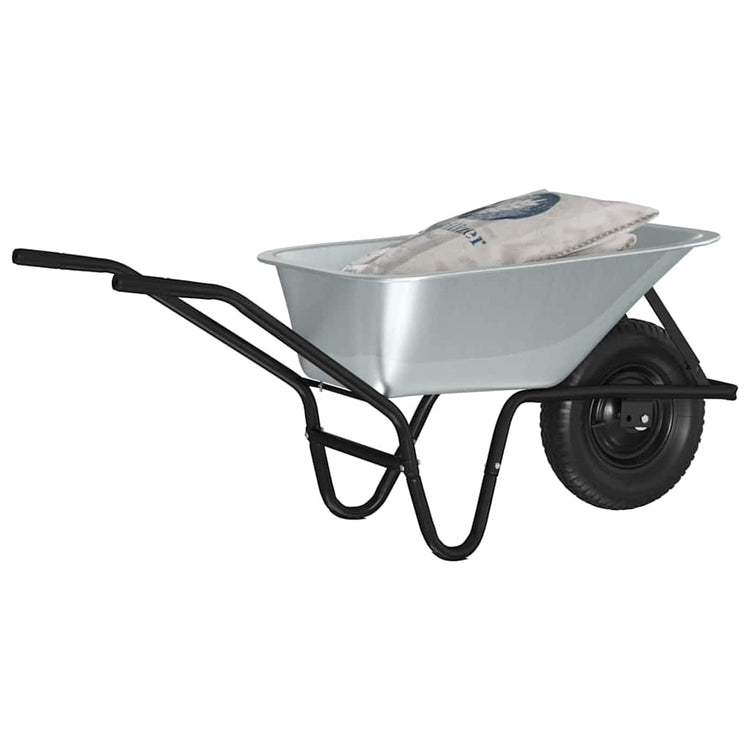 Vidaxx brouette argent et noir 141 x 60 x 57 cm acier
