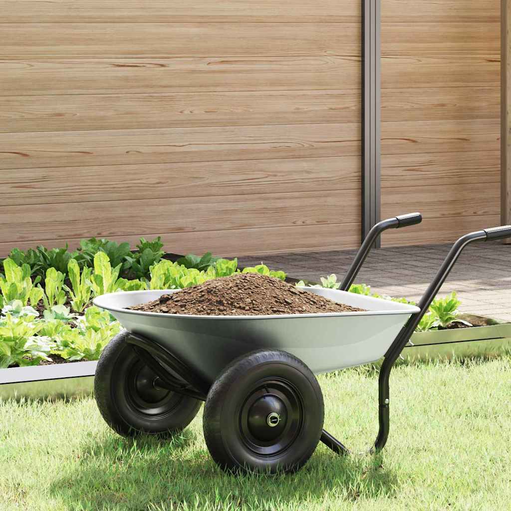 Vidaxx remplacement pour tiroir de brouette argent 90 x 63 x 28 cm acier