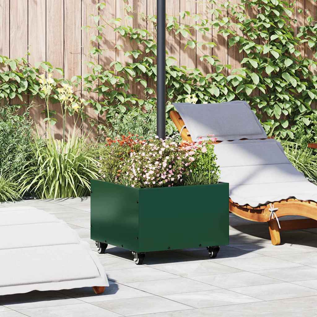Vidaxx pied de parasol vert 45 x 45 x 45 cm acier