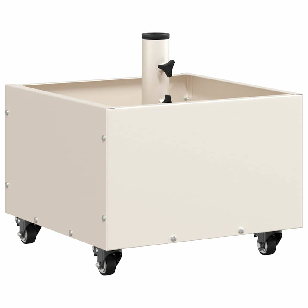Vidaxl pied de parasol blanc 45 x 45 x 45 cm acier