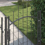 VidaXL portail de jardin avec serrure gris 100 x 100 cm acier - afbeelding 2