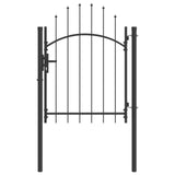 VidaXL portail de jardin avec serrure gris 100 x 100 cm acier - afbeelding 1