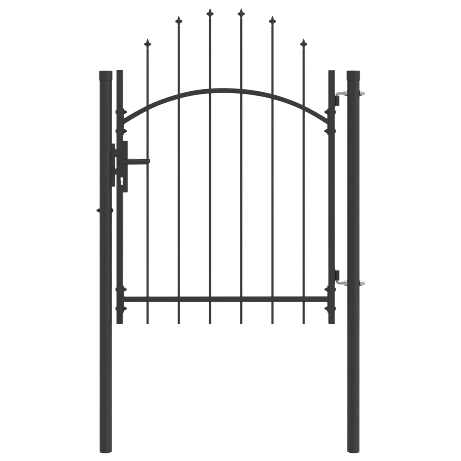 Vidaxxl portail de jardin avec serrure gris 150 x 100 cm acier