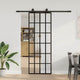 VidaXL porte coulissante avec jeu de ferrures 76x205 cm verre ESG noir