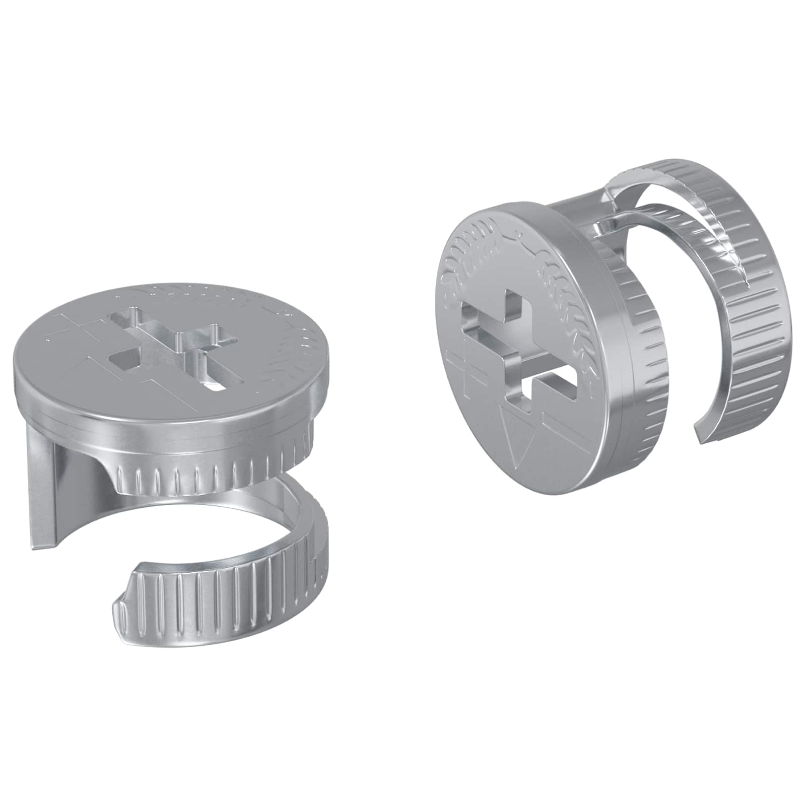 Vidaxl écrous de blocage à came 2 pcs argent 12 x 10 mm acier