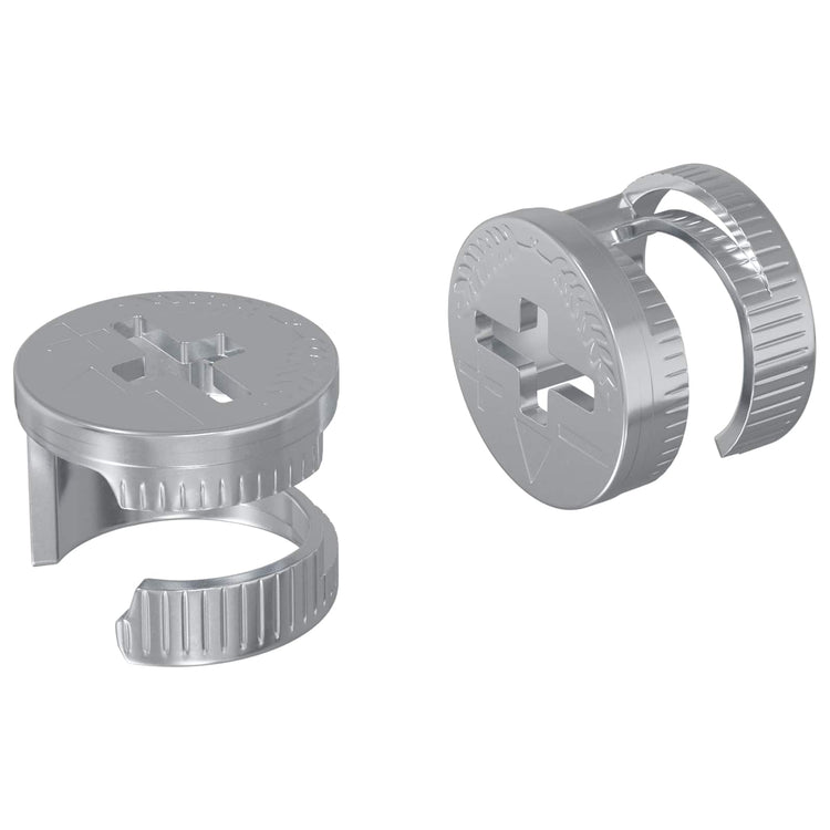 Vidaxl écrous de blocage à came 2 pcs argent 12 x 10 mm acier