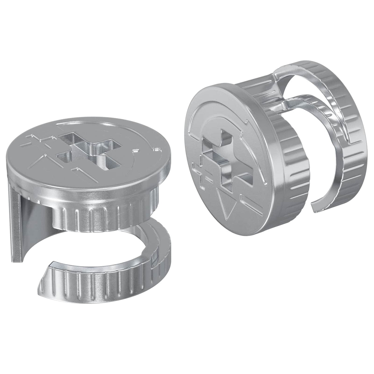 Vidaxl écrous de blocage à came 2 pcs argent 15 x 11,5 mm acier