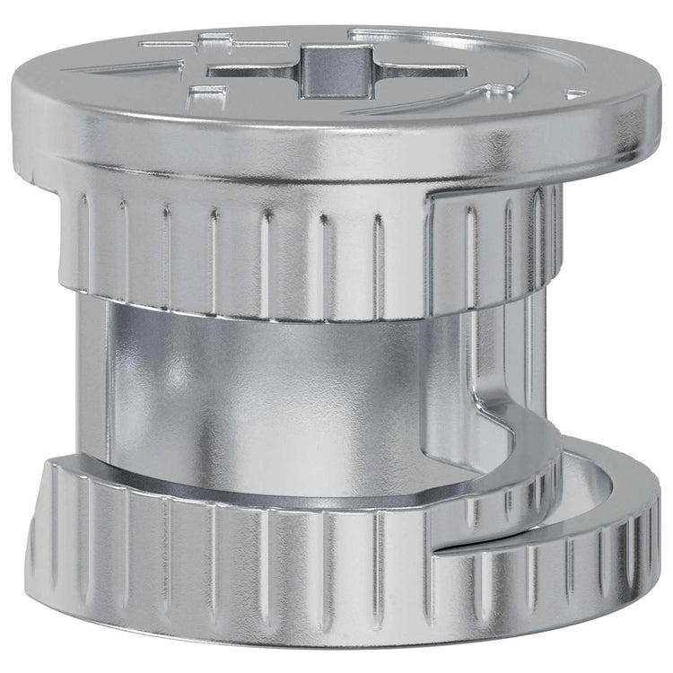 Vidaxl écrous de blocage à came 2 pcs argent 15 x 11,5 mm acier
