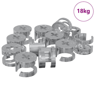 VidaXL écrous de blocage à came 4000 pcs acier argenté