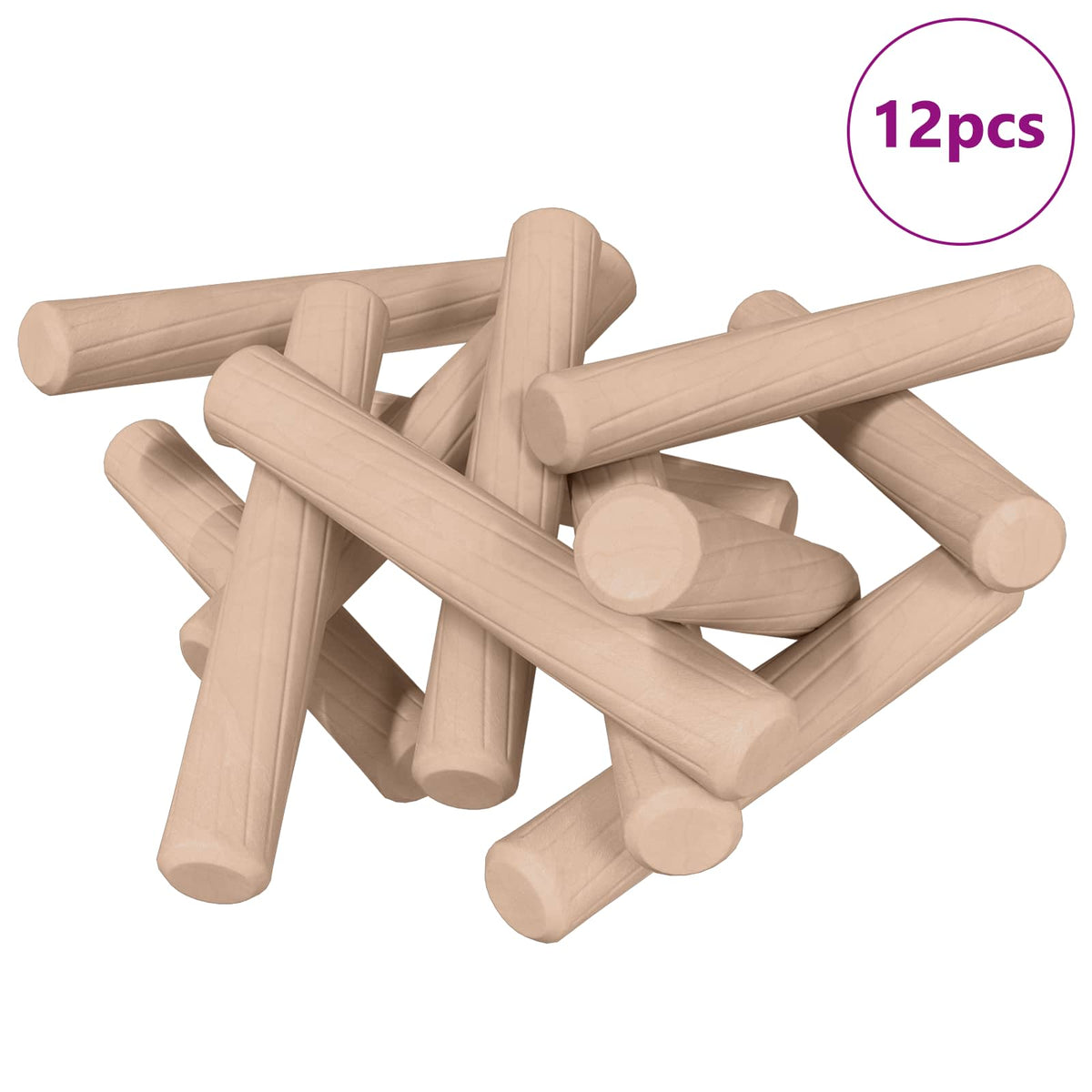 Vidaxxl chevilles en bois 12 pcs marron ø6 x 40 mm bois massif