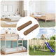 Vidaxxl chevilles en bois 2 pcs marron ø8 x 35 mm bois massif