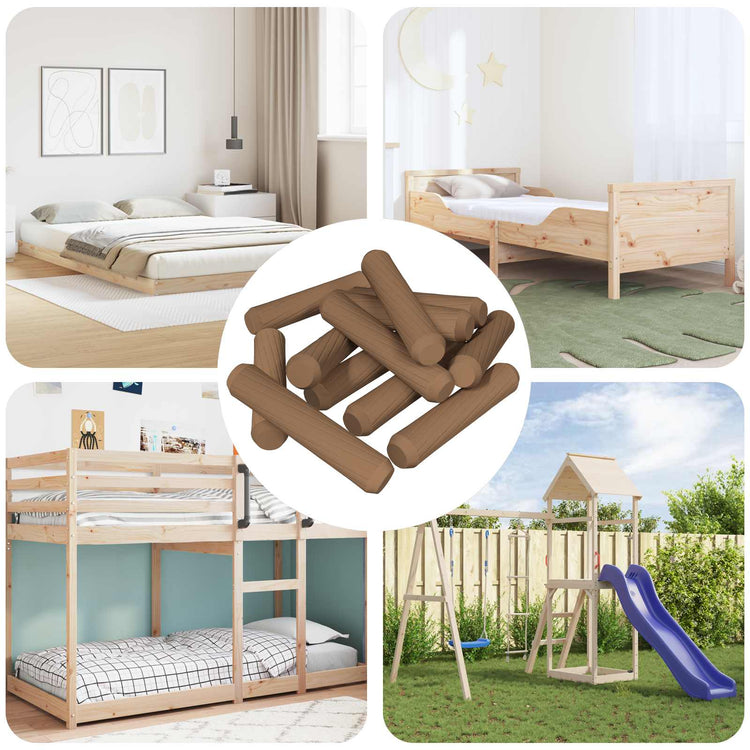 Vidaxxl chevilles en bois 18000 pcs bois massif marron