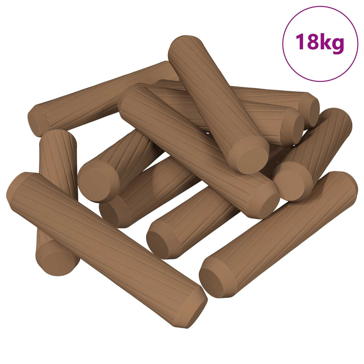 Vidaxxl chevilles en bois 18000 pcs bois massif marron