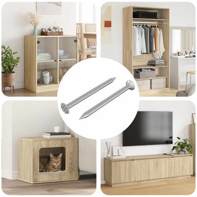 Vidaxl clous pour bois 2 pièces argent ø 3 x 15 mm métal