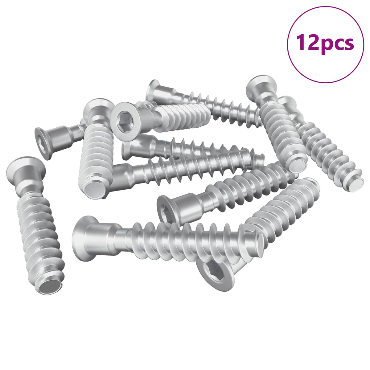Vidaxx boulon à capuchon principal 12 pièces argent m7 x 40 mm acier