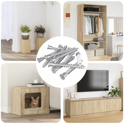 Vis de montage Vidaxx 2100 pcs métal argenté