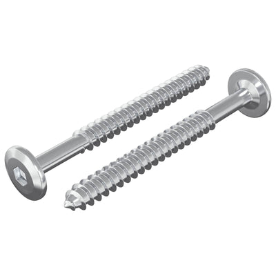 Vidaxxl vis à bois 2 pcs argent m6 x 70 mm acier